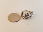 Vintage Sterling Silver Ring Musical Instruments French Horn Sax Trombone   8 25