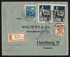 Latvia Registered Cover From Riga 1920 By Air Mail To Hambourg Germany