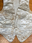 Antique Gentleman   s Vest Waistcoat Embroidery Silk Satin Ivory Victorian Wedding