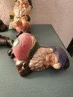 Vintage Lot Of 4 1960 s Ceramic Garden Gnomes  Handpainted-very Good
