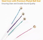 12-pack Universal Violin Strings 4 4 Full Set  Steel Core With Nickel Ball End