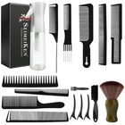 16 Pcs Professional Hair Comb   Brush Set For Barbers  Stylists   Home Use