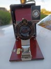 Eastman Kodak 3a Pocket C Vintage Folding Camera Red Brown Silver Black