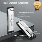 3 Keys Diatonic Harmonica Set 10 Hole Blues Harp Mouth Organ With Case Gift