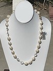 Nos Simulated Pearl   Rhinestone Bijoux Givenchy Goldtone Necklace   