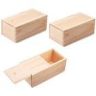 Small Unfinished Wood Box With Sliding Lid  7 87x3 94x3 15 Inch