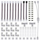 75pcs 4pin Rgb 5050 Led Connector For Led Strip Light Connectors Accessories Kit