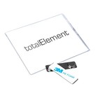 Magnetic Name Tag id Badge Holder With Adhesive Front  silver   10 Sets 