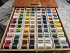 Madeira Thread Treasure Chest Rayon Spools Reels Germany 3 Drawer Wood Chest