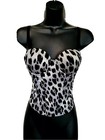 Nwt Vintage Victoria s Secret Back Off Baby Push Up Leopard Low Back Bustier 34b