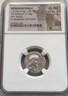 Roman Republic L  Calpurnius Piso Frugi Denarius Ngc Ch Au Ancient Silver Coin