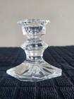 Single Light Candlestick Holder By Mikasa    Edinburgh Pattern     Blown Glass