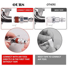 20pack Air Compressor Tire Hose Kit Inflate Accessory Piece Nozzles Recoil Set