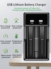 Universal 18650 Battery Charger For 3 7v Lithium Ion Rechargeable Black 