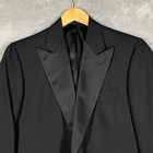 Brooks Brothers Brooksease Men 43 Reg Black Wool Peak Lapel Tuxedo Jacket Blazer