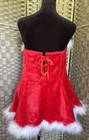 Shirley Of Hollywood Red Velvet Santa Baby Feather Dress Lingerie Size Sz 1 2 X
