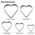 Love Heart Cookie Cutter Set Pack Of 5 Valentines Day Heart Biscuit Cutter Fo   