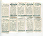 1933 Wills Cigarettes Do You Know 4th Series 10 Different Tobacco Card Lot