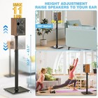 Speaker Stands Pair 32 4-43 Inch Height Adjustable Stands For Bookshelf   Sately