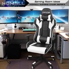 Gaming Office Chair High Back Computer Leather Chair Racing Executive Adjustable