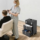  Rolling Makeup Train Case Aluminum Salon Cosmetic Trolley Organizer Box drawer