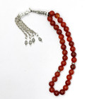 Tasbih-red Agate Natural Stone Prayer Beads 33 Misbaha Islamic Rosary Subha 8mm