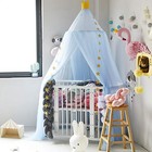 Bed Canopy For Girls - Soft  Washable And Easy To Install  Crib Canopy For Blue