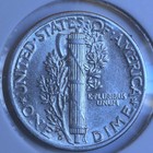 1944-d   Mercury Dime   Au   Almost Uncirculated   Silver  