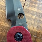 Spyderco Smock C240gprdbk Exclusive Black Ticn-cpm-4v Blade  Red G-10 Scales New