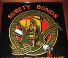 Massachusetts Bonding   Insurance Co Reverse Glass Sign