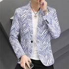Men Casual Button Slim Fit Suit Coat Tops Formal Business Work Blazer Jacket