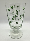 Vintage Irish Coffee Drinking Glass     Shamrock     Footed Pedestal Recipe Print