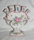 Antique 18th Century French Faience Ceramic Tulip Vase Veuve Perrin