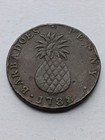 1788 Barbados One Penny  pineapple Penny  - Low Mintage