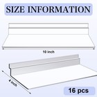 16 Pack 4 X 10 Inch Slatwall Shelves Hanging Accessories Clear Slatwall Shelf   