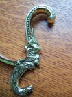  New Brass Gothic Revival Figural Mythical  green Man  Deity Coat Or Hat Hook