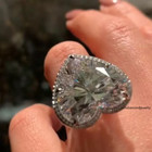 Magnificent Huge Heart   Round Cut 13 38ct Diamonds Halo Luxury Wedding Ring