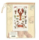 Cavallini   Co  Crustaceans Vintage Style Cotton Tea Towel