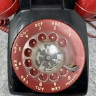 Vintage Western Electric Bell System 500 Rotary Dial Desk Telephone Black Red