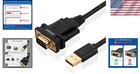 Usb Serial Adapter Ftdi Chipset 6ft Rs232 Db9 Male Cable Windows Mac Linux