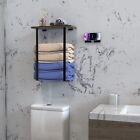 Towel Racks Wall Mounted For Bathroom Decor bathroom Rolled Towel Holder With Wo