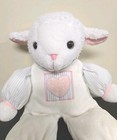 Rare Vintage Eden Floppy Lamb 12  Plush Stuffed Animal Sheep Terry Cloth Lovey