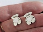 Tous Bear Stud Earrings Stainless Steel With Mop Heart