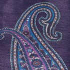Eton Nwt Linen   Silk Blend Pocket Square In Purple   Blue Paisley Print