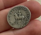 Trajan On Horse Authentic 112ad Rome Genuine Silver Roman Ancient Coin