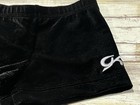 Gk Elite Girls Child Large Cl Black Velvet Bar Workout Shorts