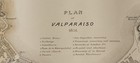 1851 Map Valpara  so Chile City Plan Us Naval Astronomical Expedition 1855