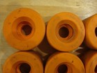 Lot  8 Vanathane Rental Roller Skate Wheels  Orange  Vintage
