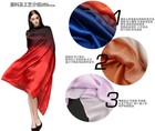 Colorful Gradient Women Silk Scarf Shawl Belly Dance Waving Scarf Veil 100 190cm
