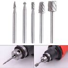 5pc Tungsten Carbide Cutting Burr Set Dremel Drill Bits Rotary Grinder Grinding